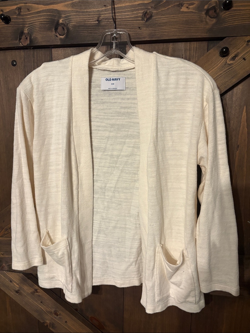 Old Navy Cream Open-Front kidCardigan Sweater